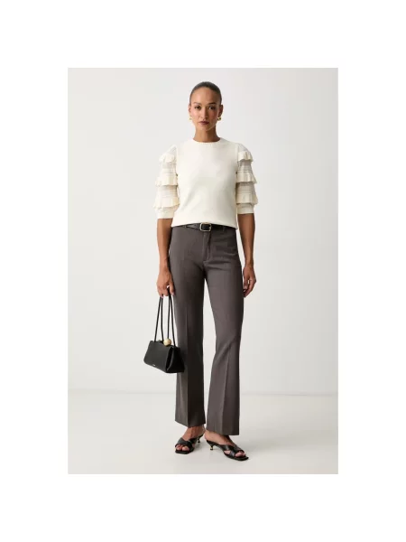 Dzianinowy sweter Twinset beżowy