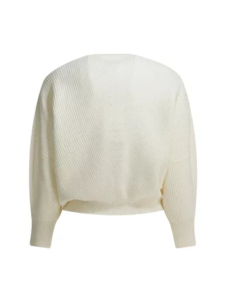 Dzianinowy sweter z golfem Sa Su Phi biały