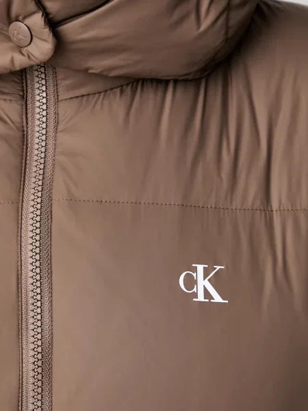 Calvin Klein Jeans пухено яке дамско кафяво