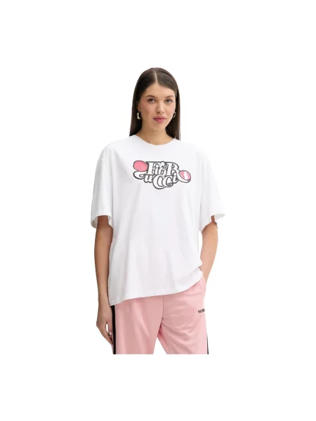 Fiorucci t-shirt Curly Lollipop Logo Boxy Fit T-Shirt biały