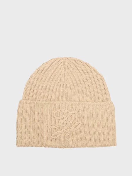 Вовняна шапка Tommy Hilfiger бежева