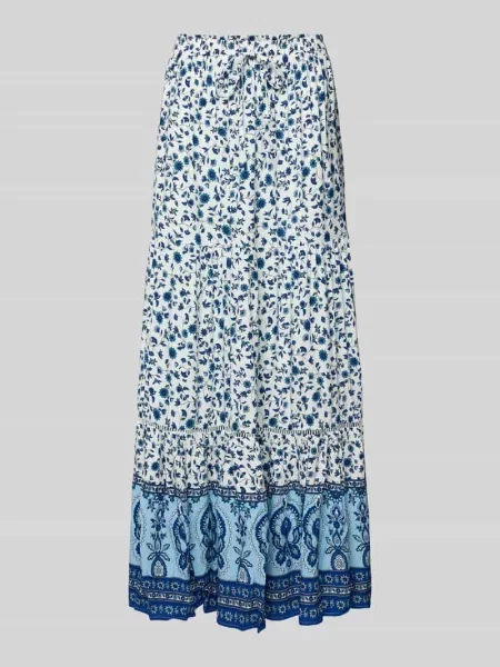 Długa sukienka z z efektem stopniowania Apricot niebieska