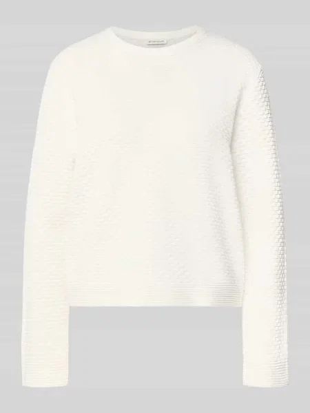 Sweter z czystej bawełny krój regular fit Tom Tailor biały