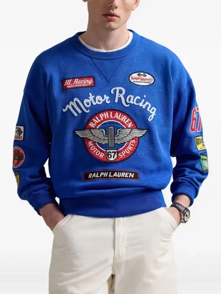 Krátký spodní díl plavek Polo Ralph Lauren s aplikacemi se stahovací šňůrkou modrý