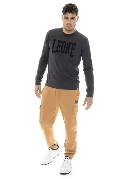 Leone Apparel koszulka z długim rękawem szara