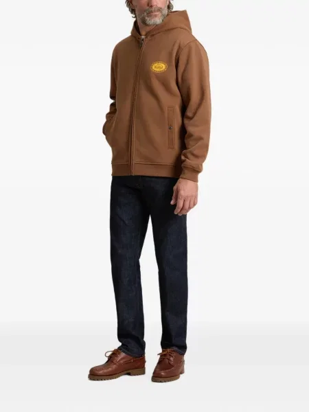 Hanorac cu glugă Woolrich cu imagine maro