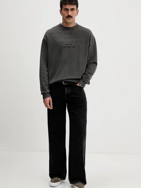 Tommy Jeans bluza z aplikacją szary