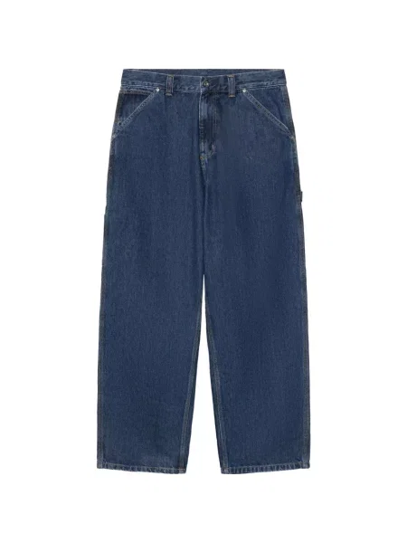 Blugi Carhartt Wip cu cataramă albastru