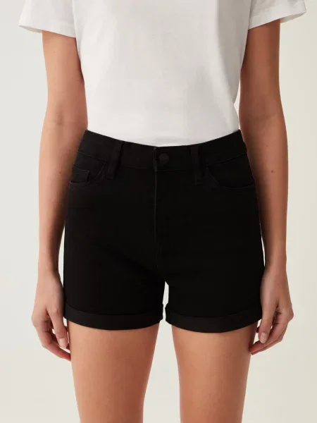 OVS Шорти джинсові чорний