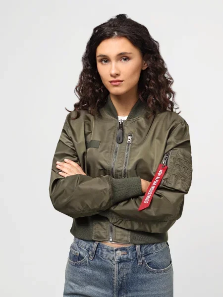 Alpha Industries Бомбер зелений