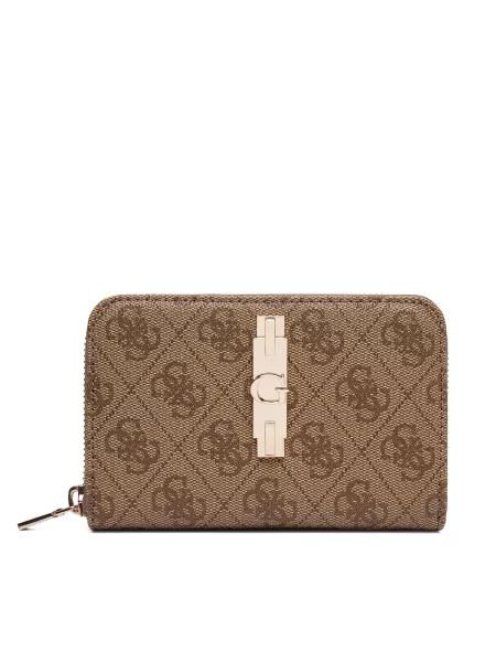 Guess Piniginė Yvonne Logo Slg Tamsiai smėlinė