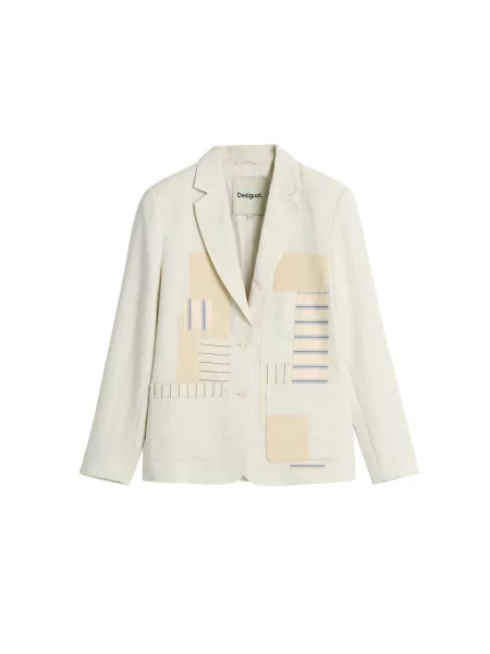 Desigual Sacou bej / albastru deschis / negru / murdar alb