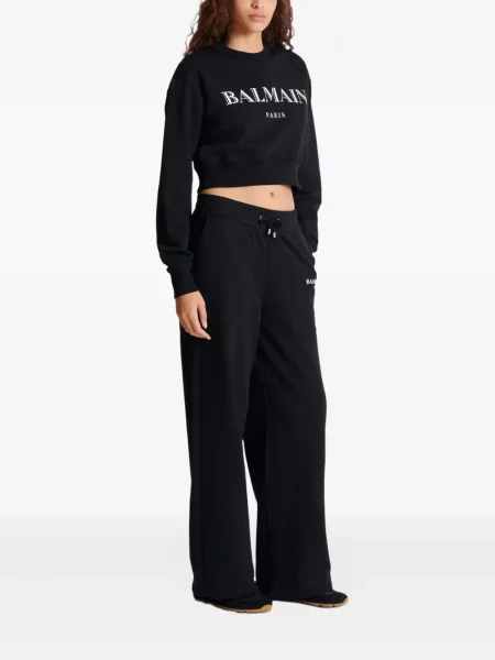 Hanorac Balmain cu imagine negru