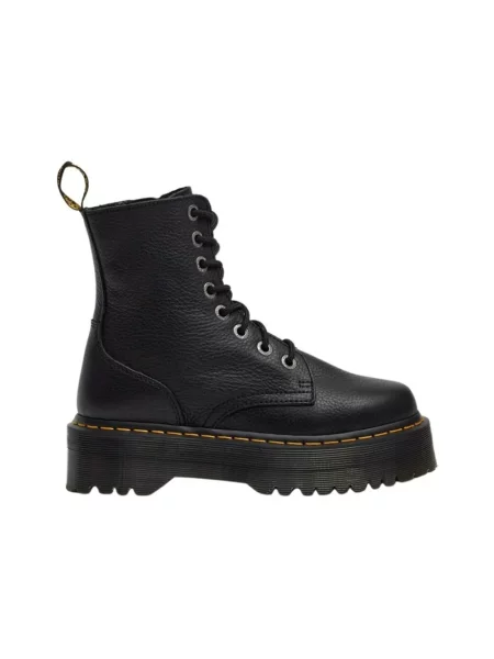 Botki Dr. Martens skórzane na platformie czarne