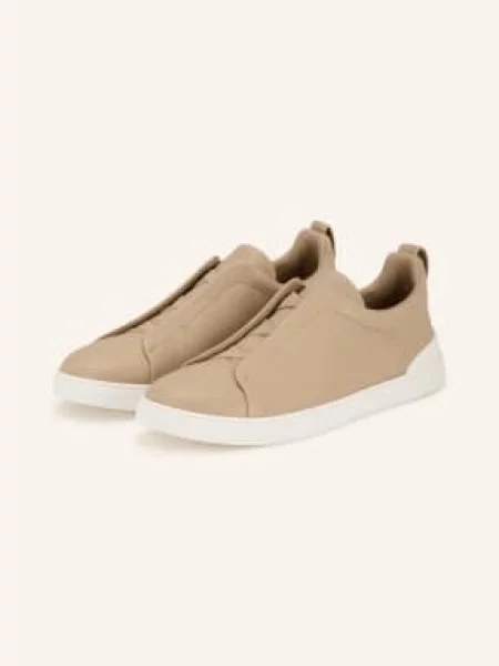 Zegna Nazouvací Tenisky Triple Stitch™ béžová bílá