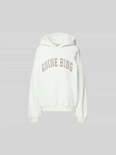 Bluza z kapturem o kroju oversized z wyhaftowanym logo Anine Bing
