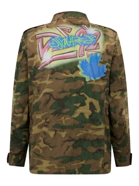 Geacă Dsquared2 cu model camuflaj verde