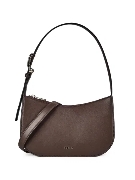Geantă Furla din piele de căprioară maro