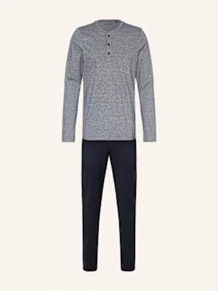 Schiesser Pyžamo Casual Essentials tmavě modrá bílá