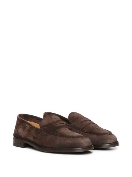 Pantofi loafer Galliano din piele de căprioară maro