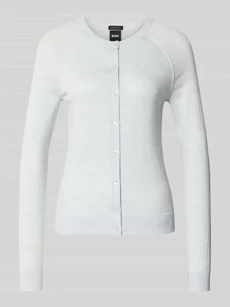 Bluza dresowa o kroju shaped fit z czystej wełny dziewiczej model Fonami' Boss