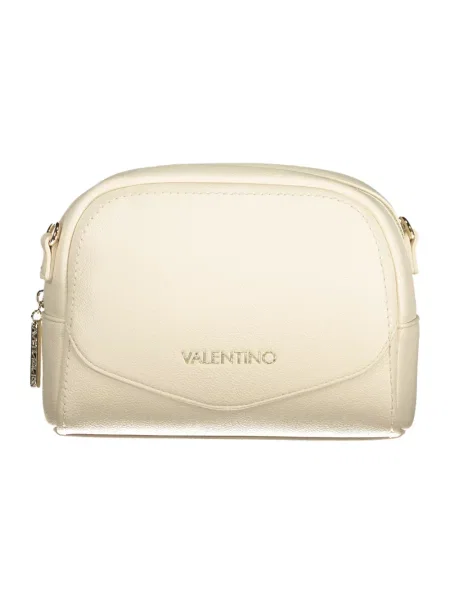 Lniana torebka Valentino Bags beżowa