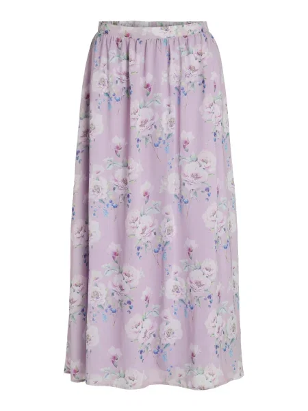 VILA Fustă INGRID verde / mov pastel / magenta alb