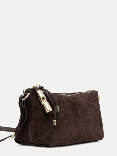 Ročna torba Furla Debby Mini KH Temno rjava