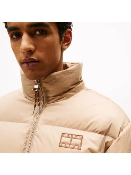 Tommy Jeans kurtka puchowa brązowy zimowa beżowa