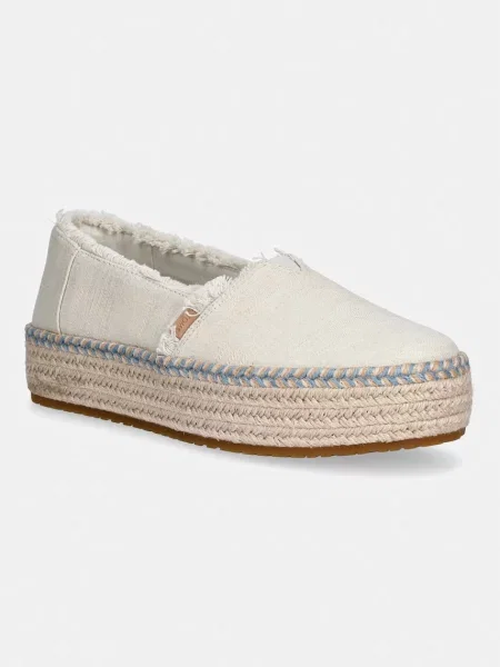Toms espadrile pentru femei VALENCIA alb