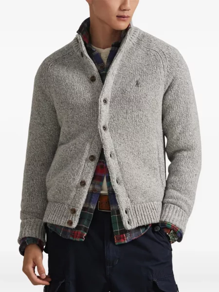 Briaunotas pusiau užtrauktukas zomšinės bokseriai Polo Ralph Lauren balta