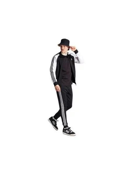 Prugaste trčanje hlače Adidas Originals bijela