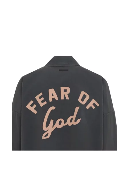 Яке Fear Of God с принт сиво