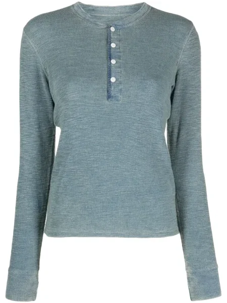 Tricou Ralph Lauren Rrl lung albastru