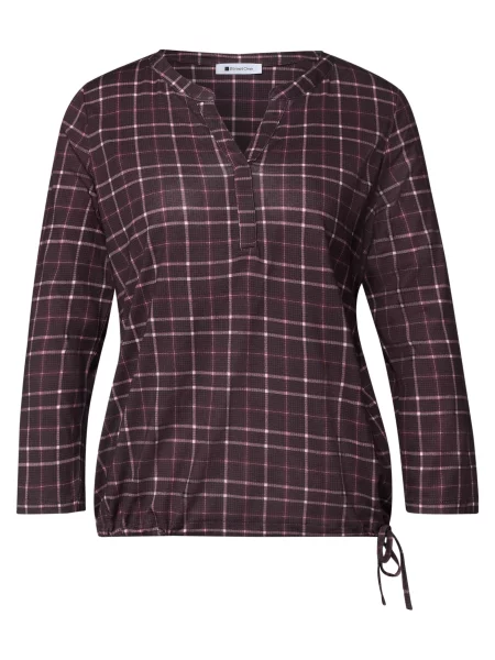STREET ONE Tricou roz pal / roșu bordeaux negru