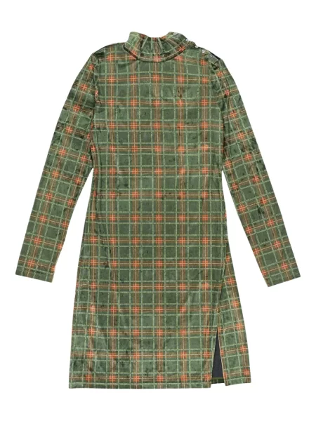 Kostkované oblekové mini mini šaty Callipygian zelené