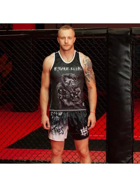 Koszulka sportowa bez rękawów Tank top EXTREME HOBBY PSYCHO CLOWN czarna