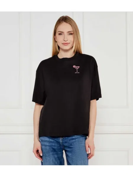 BOSS ORANGE Tricou | Oversize fit negru