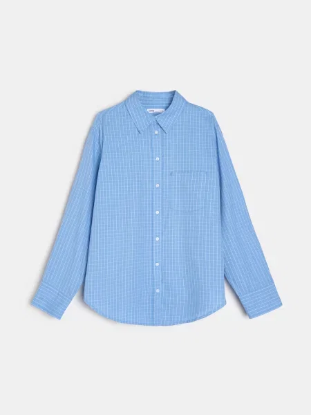 Картата сорочка блакитний