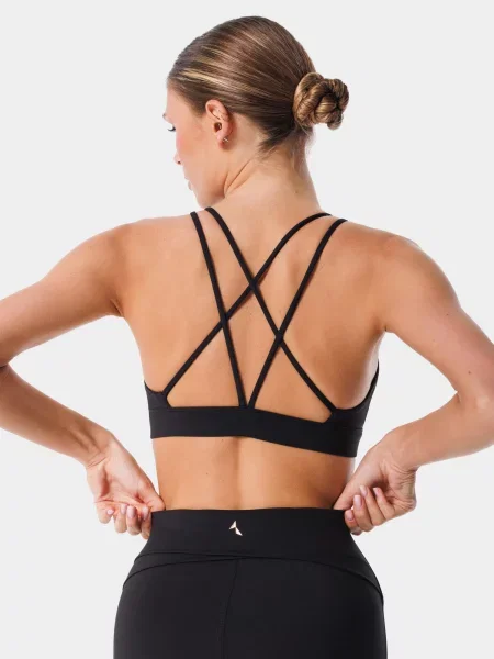 Stanik sportowy crossback dla kobiet Carpatree Balletcore czarny