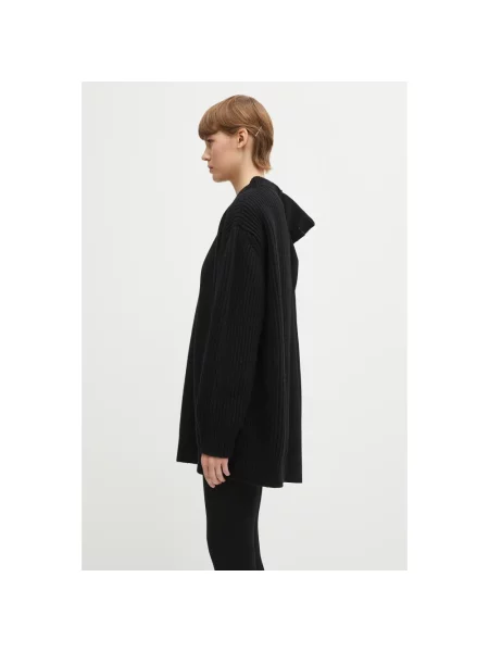 Sweter Mm6 Maison Margiela wełniany ze sznurkiem czarny