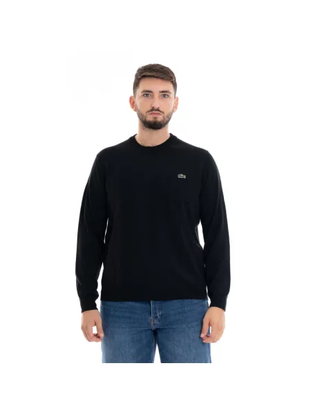 Sweter Lacoste wełniany czarny