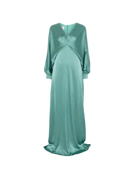 Rochie maxi Aire cu decolteu în V de costum verde