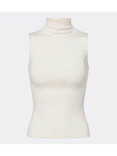 Top Ralph Lauren Collection de mătase alb
