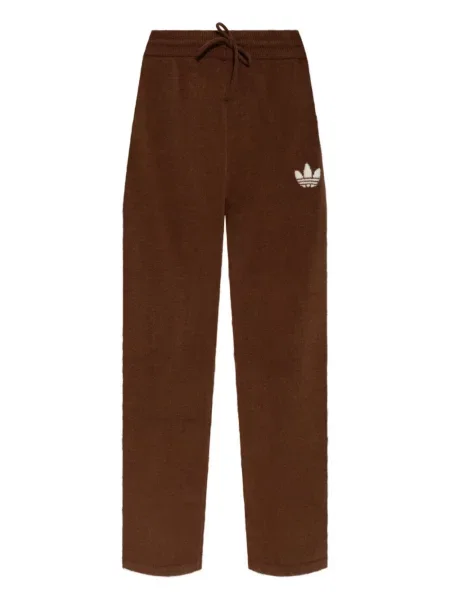 Pletená stahovací šňůrka mikina Adidas s autogramem hnědá