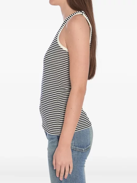 Podkoszulka Saint Laurent w paski biała