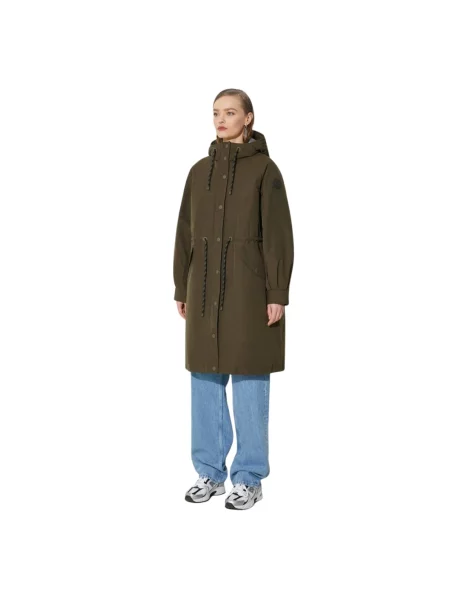 Parka Woolrich ze sznurkiem zielona