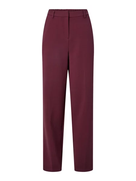 YAS Pantaloni YASLIKKA vin roșu