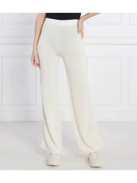 Beatrice B De lână pantaloni de tricot | Relaxed fit cu adaos de cașmir alb