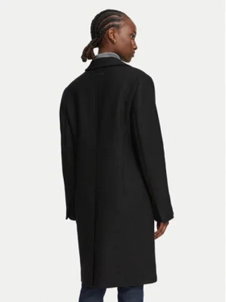 Calvin Klein Gyapjú kabát fekete